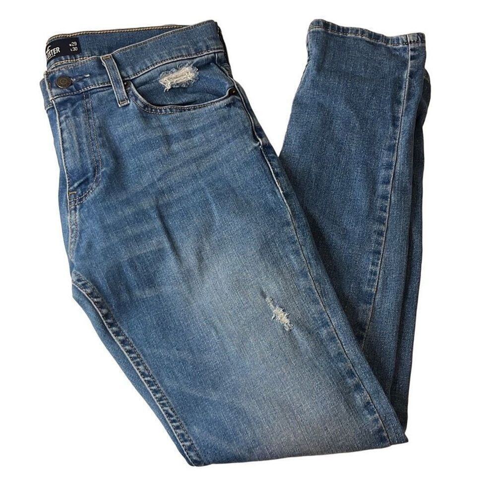 HOLLISTER men's skinny epic flex blue jeans 29/30 normcore casual preppy